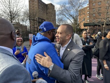 hakeem jeffries at brooklyn public school funding announcement