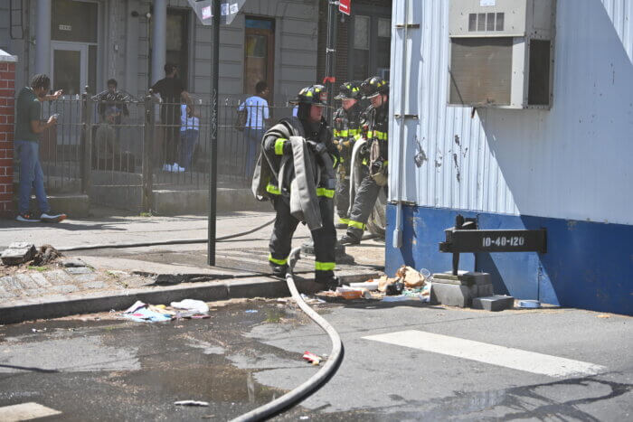 firefighter at eastern parkway kitchen fire