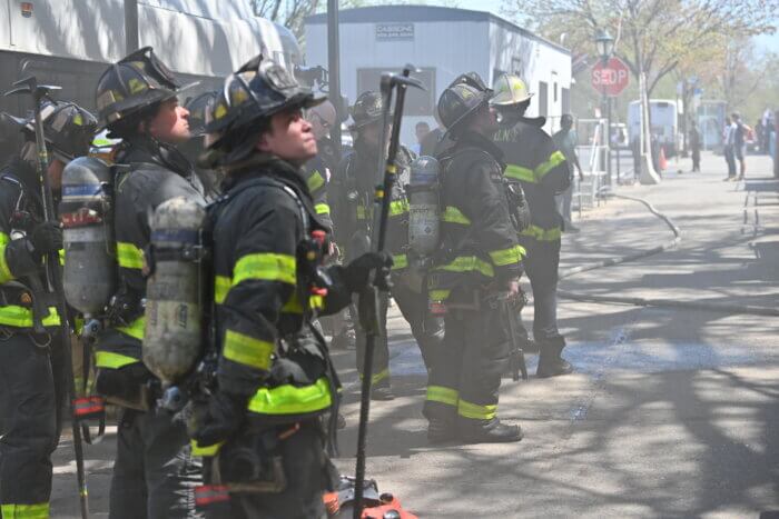 firefighters at all-hands kitchen fire in crown heights