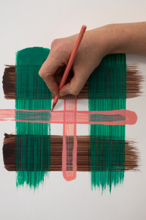 cj hendry artist drawing of plaid