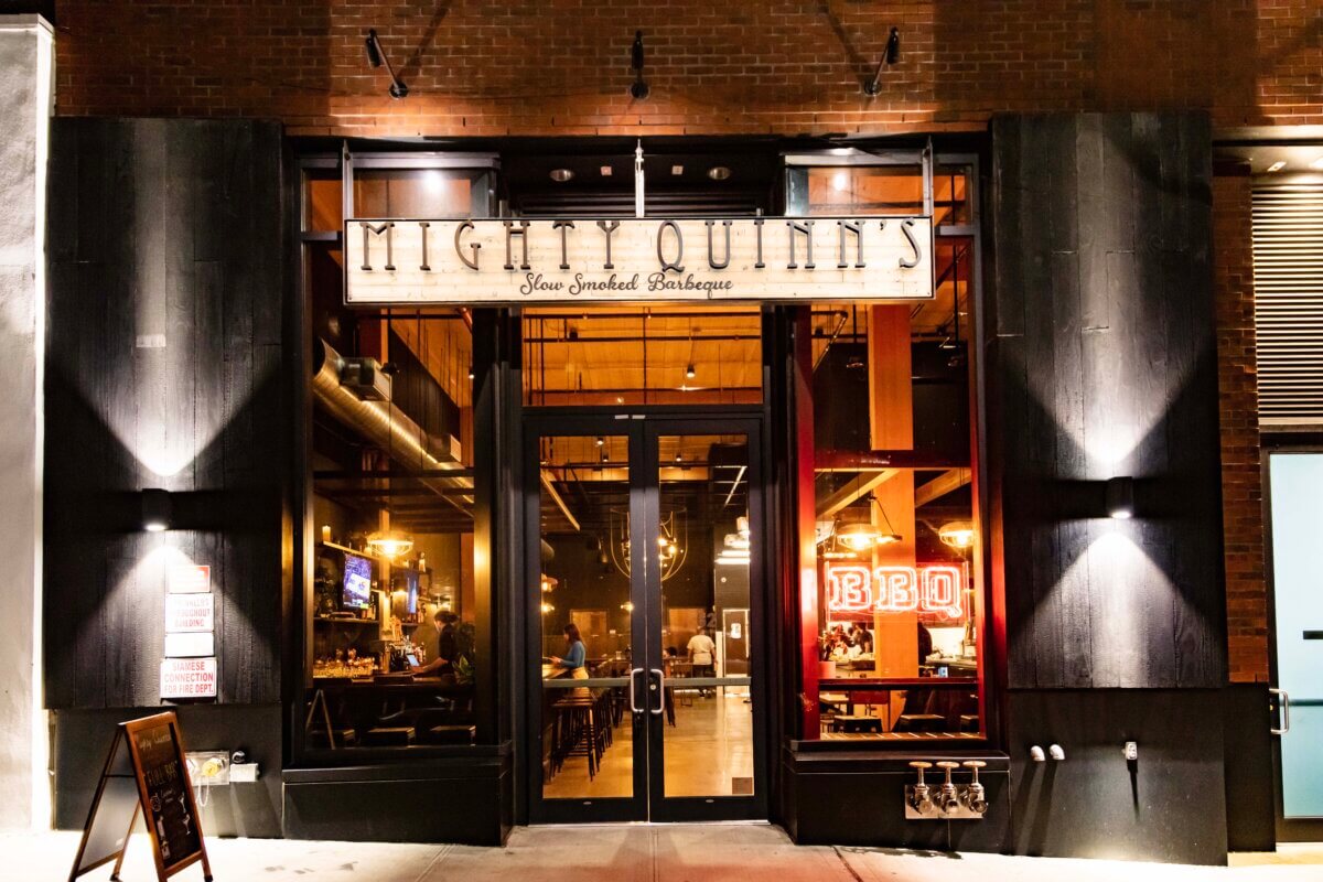 mighty quinn's barbeque storefront in williamsburg