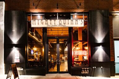 mighty quinn's barbeque storefront in williamsburg