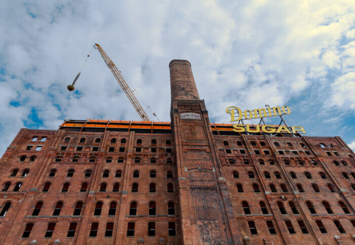 crane over domino sugar refinery