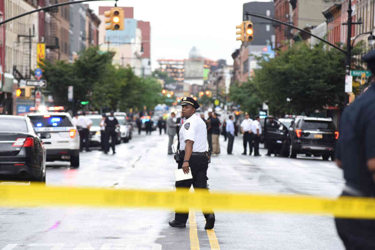 Cops on the scene near the 2018 shooting.