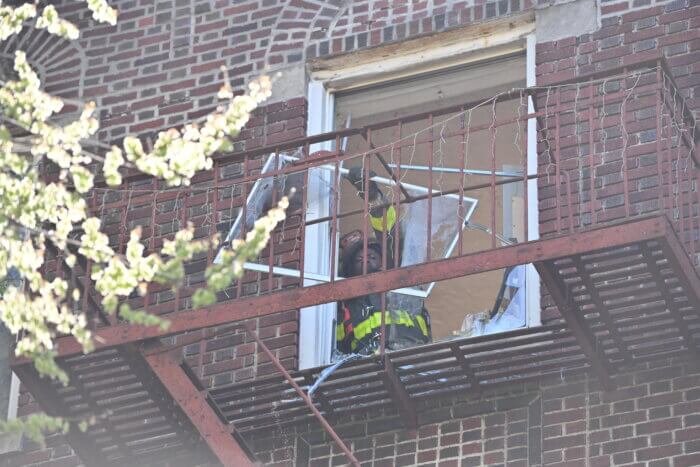 firefighter in eastern parkway apartment kitchen fire