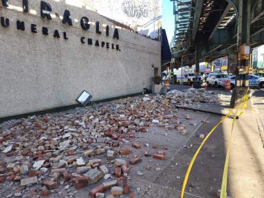 wall collapse at bensonhurst funeral home