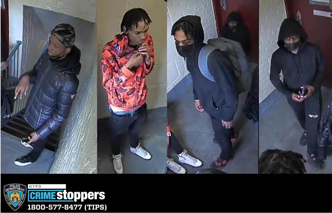 Police are looking for these suspects in the Crown Heights assault and robbery.