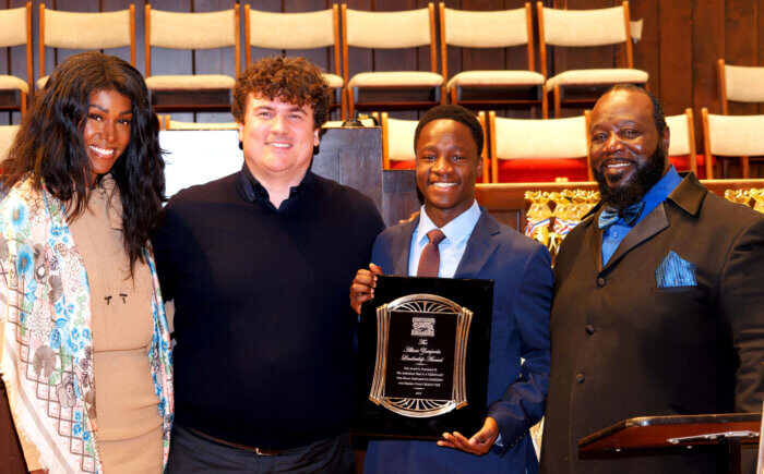 The Coney Island Sharks surprised Alessandro Zamperla with an award named after his father and late theme park aficionado, Alberto Zamperla.