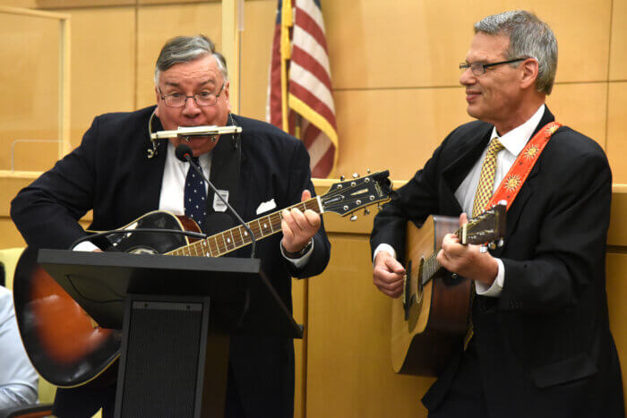 lawyers singing at law day