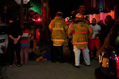 FDNY dealt with fire and smoke venting from the second floor of a six story apartment building just before 10 p.m Sunday