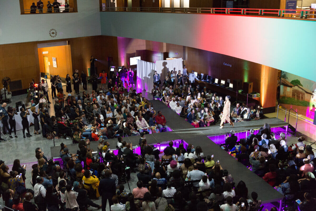 On May 5, Brooklyn Central Library transform their grand lobby into a high-profile runway for their annual fashion academy show.