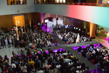On May 5, Brooklyn Central Library transform their grand lobby into a high-profile runway for their annual fashion academy show.