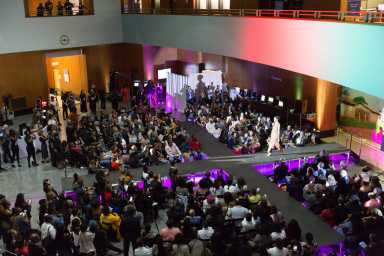 On May 5, Brooklyn Central Library transform their grand lobby into a high-profile runway for their annual fashion academy show.
