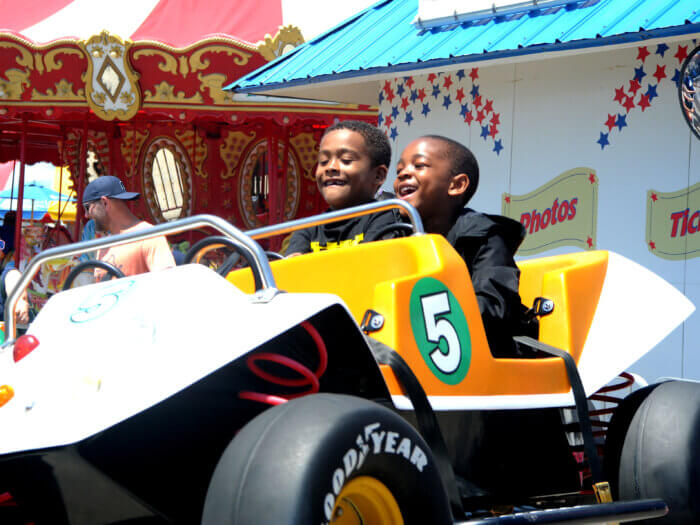 Shrills of laughter and excitement fill the air at The People's Playground as little ones enjoy the rides.