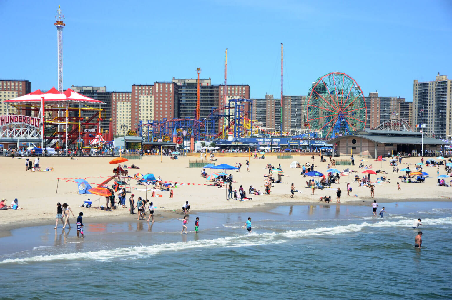 Summertime gladness! Coney Island beach opens for the season • Brooklyn
