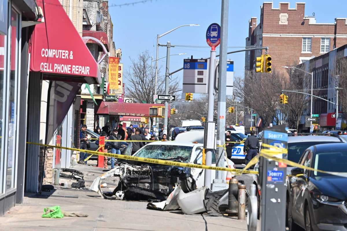 scene of bensonhurst car crash