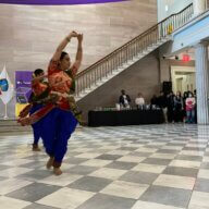Dancers preform at the eAsian American, Native Hawaiian, & Pacific Islander Heritage Month Celebration.