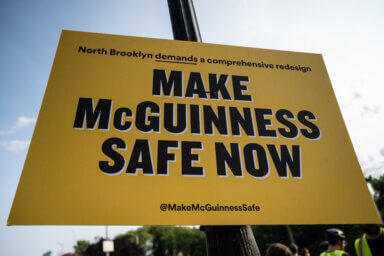 make mcguinness boulevard safe sign