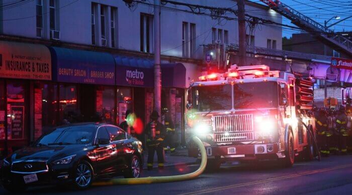 A car park in front of the nearby hydrant was an added obstacle to the FDNY's response
