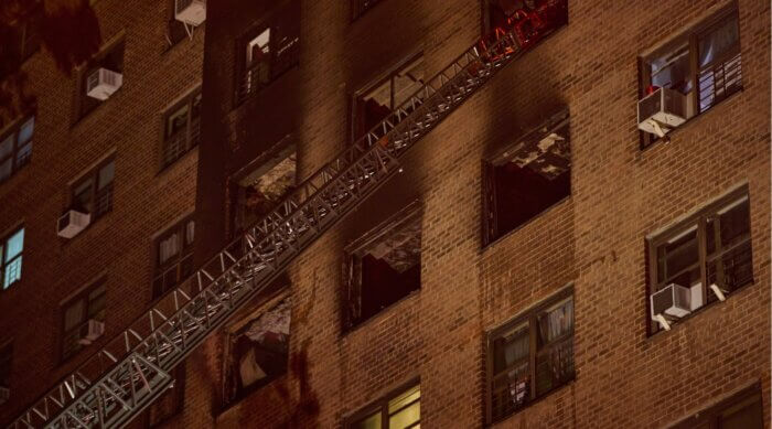 fire in gravesend NYCHA complex