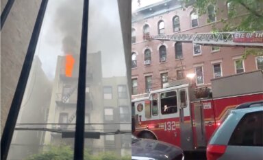 The fire engulfed the fourth-floor of the Park Slope building.