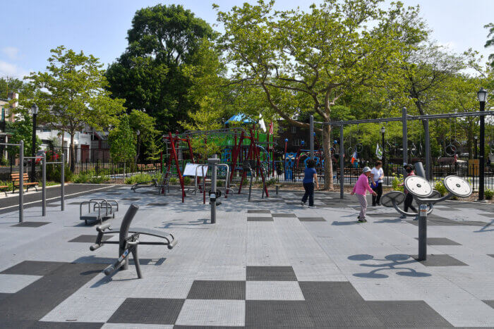 The renovated park opens just in time for the warm summer months. 