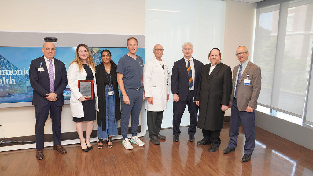 People gathered at Maimonides Medical Center for award ceremony.