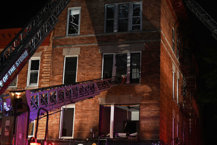 The multi alarm fire destroyed the building at 292 Hawthrone Street