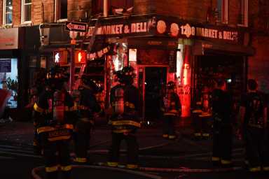 The two alarm fire raced through a four-story mixed occupancy at 292 Hawthrone St. in Prospects Lefferts Gardens.