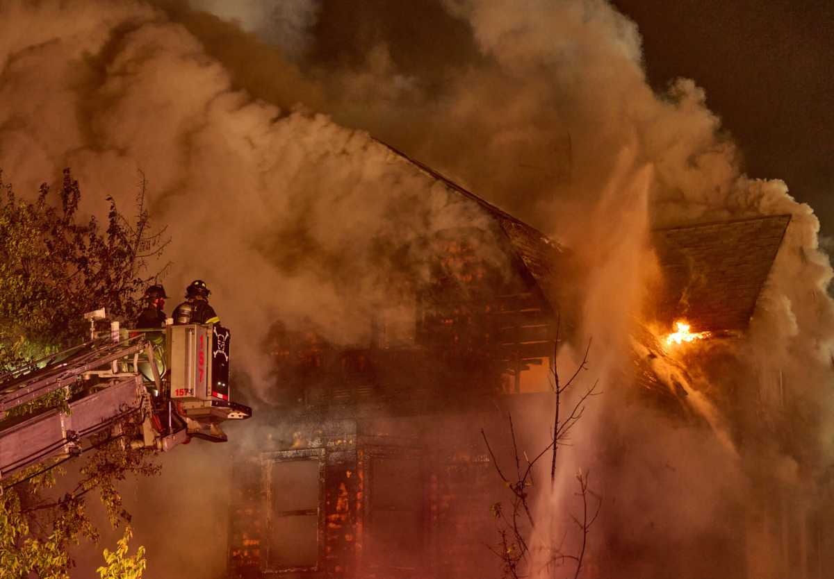 Firefighters were able to rescue a civilian from a three-story private dwelling at 877 East 23rd St.