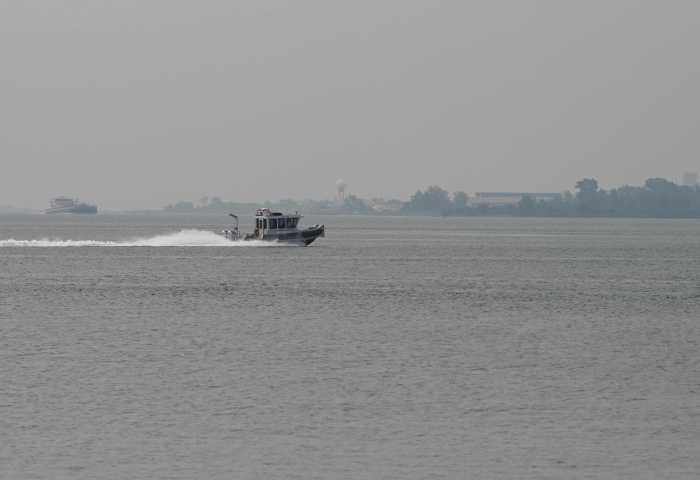 boat wildfire smoke