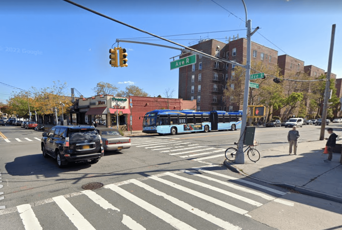The intersection of Nostrand Avenue and Avenue R in Sheepshead Bay, where the fatal collision occurred on May 26.