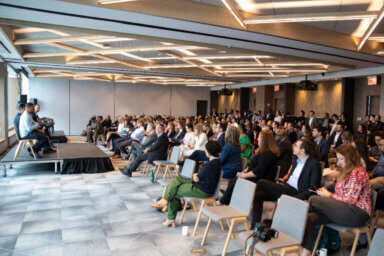 Industry leaders gather to discuss the borough's role in sustainable, renewable energy on June 22, hosted by the Brooklyn Chamber of Commerce.