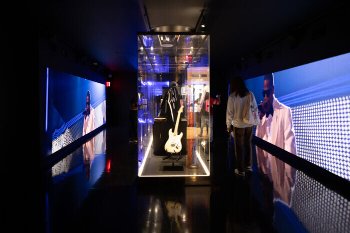 interior of jay-z exhibit at brooklyn public library