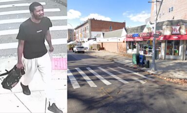 Police are looking for a suspect (left) who stabbed a woman while she waited for the bus at the intersection of Foster Avenue and E. 18th Street. in Flatbush.