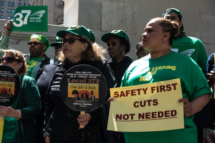 district council 37 crossing guard protest