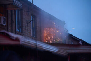 House fire at 576 Junius Street in Brownsville, Brooklyn on Sunday, July, 9th.