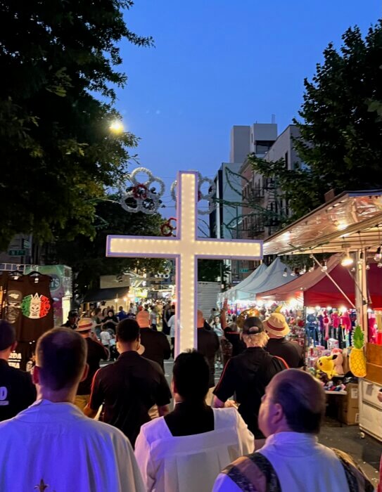 Event organizers said the feast celebrates both religious faith and Italian culture.