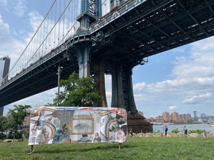 brooklyn bridge park barrier art
