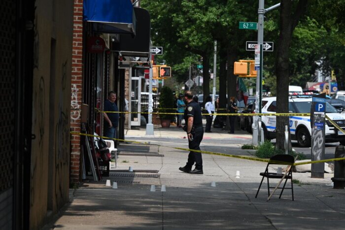 bullet casings on ground bensonhurst shooting