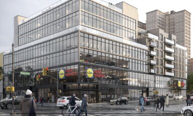 rendering of lidl grocery store in Crown Heights