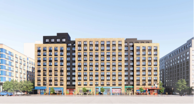 rendering of affordable housing project