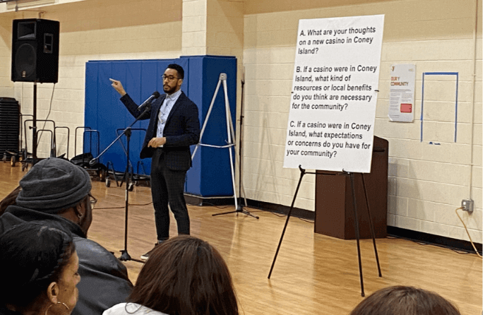 brooklyn borough president antonio reynoso at coney island casino forum
