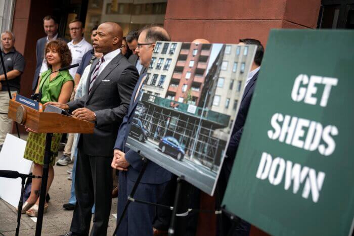 mayor eric adams get sheds down program