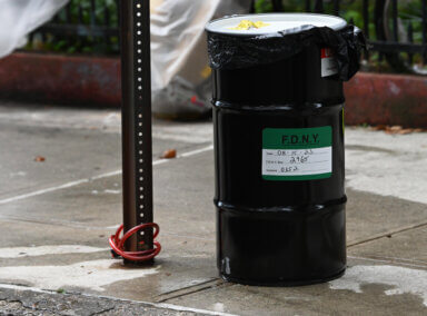 lithium-ion battery in barrel