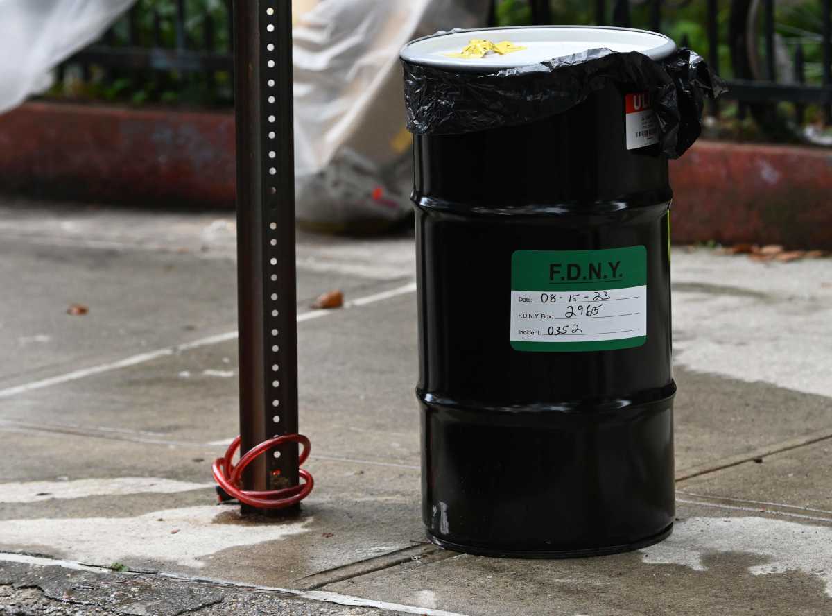 lithium-ion battery in barrel