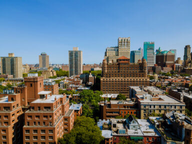 This aerial views of the Brooklyn skyline Brooklyn is a borough of New York City