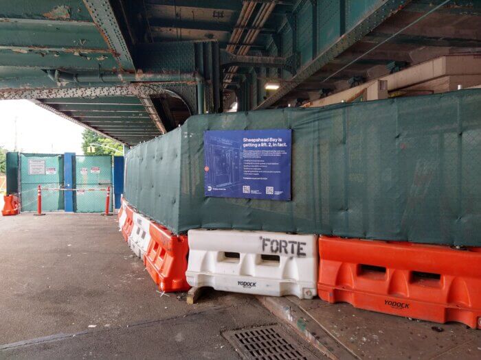 MTA begins construction at Sheepshead Bay station.