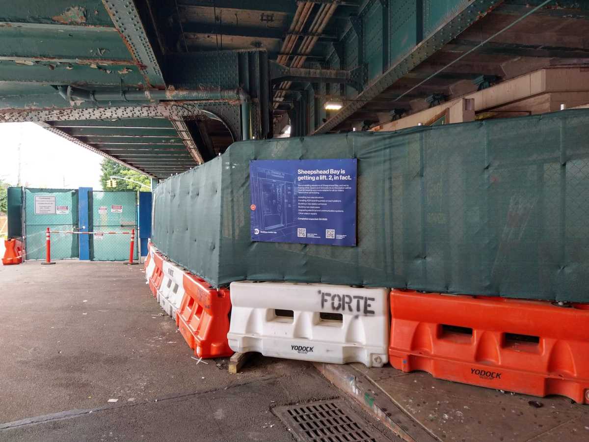 MTA begins construction at Sheepshead Bay station.