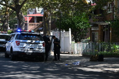 police on scene of stabbing in flatlands